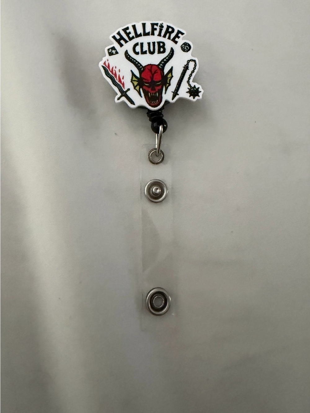 Hellfire Club Red Devil Retractable Badge Reel